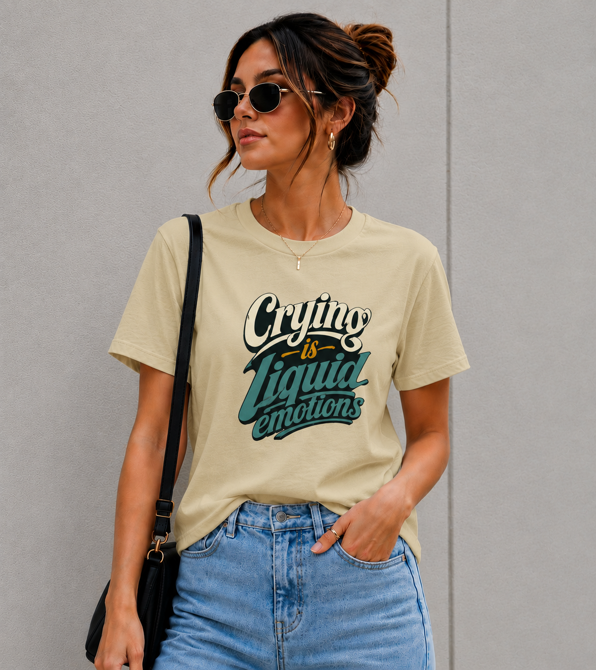 Crying Is Healing Emotions Graphic T-Shirt