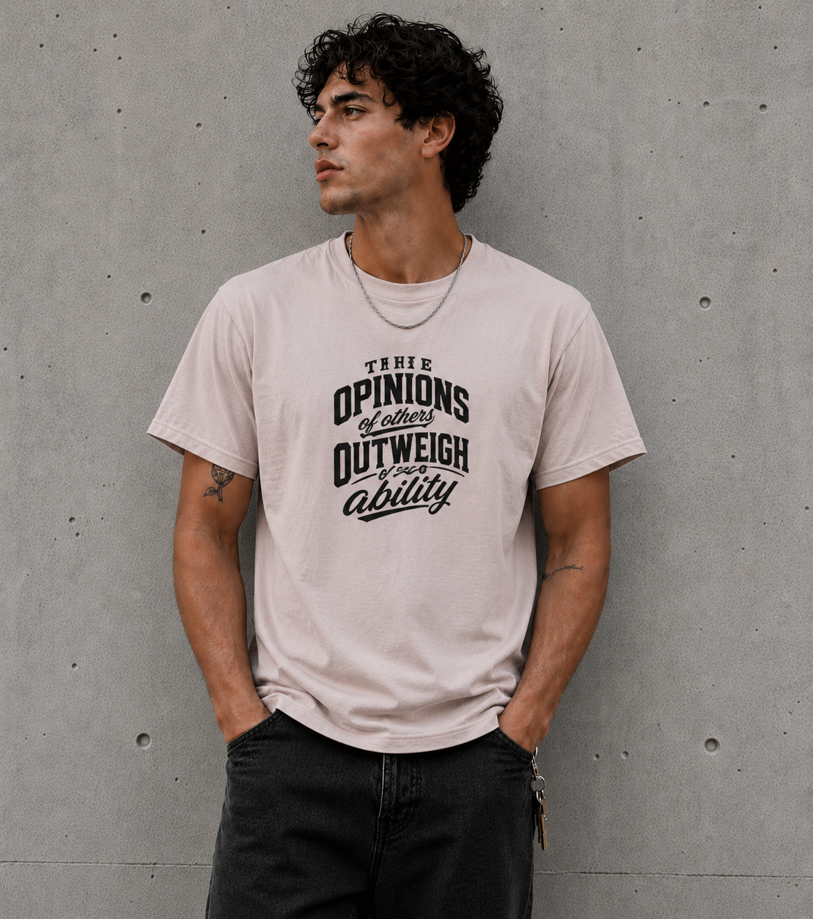 Opinions Doesn’t Outweigh Your Ability Motivational T-Shirt – Confidence Quote Graphic Tee