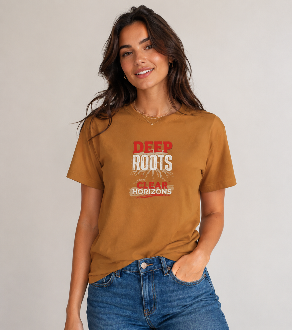 Deep Roots, Strong Faith Christian Graphic T-Shirt