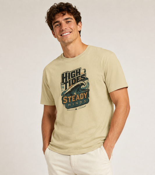 High Faith, Steady Heart Christian Graphic T-Shirt