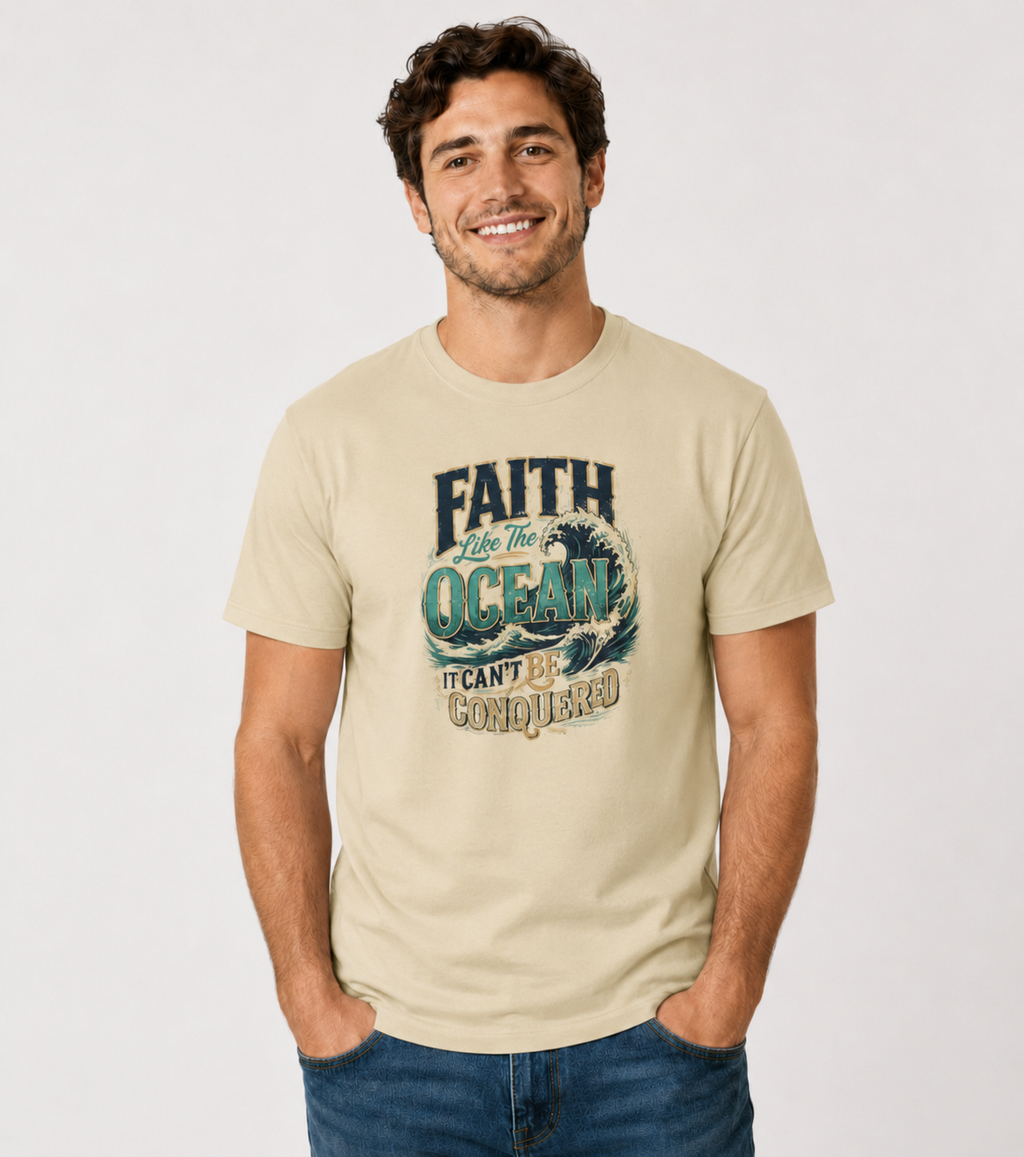 Faith as Deep as the Ocean Christian Graphic T-Shirt