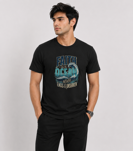 Faith as Deep as the Ocean Christian Graphic T-Shirt