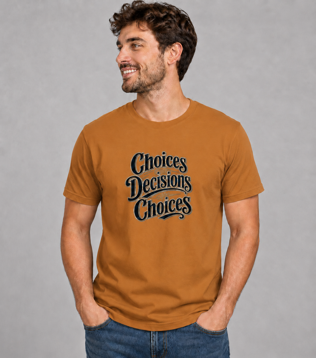 Choices, Decisions, Choices Motivational Graphic T-Shirt