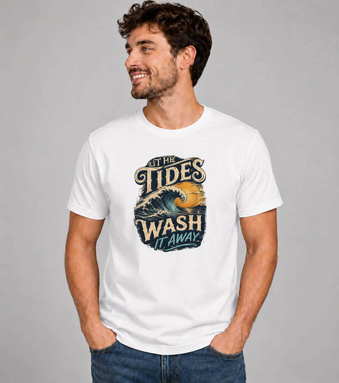 The Tides Wash It Away Ocean-Inspired Graphic T-Shirt