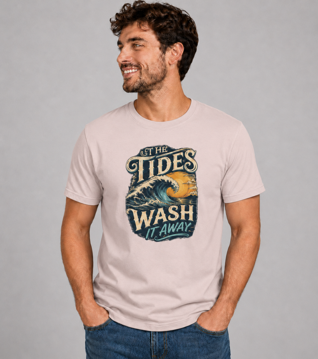 The Tides Wash It Away Ocean-Inspired Graphic T-Shirt